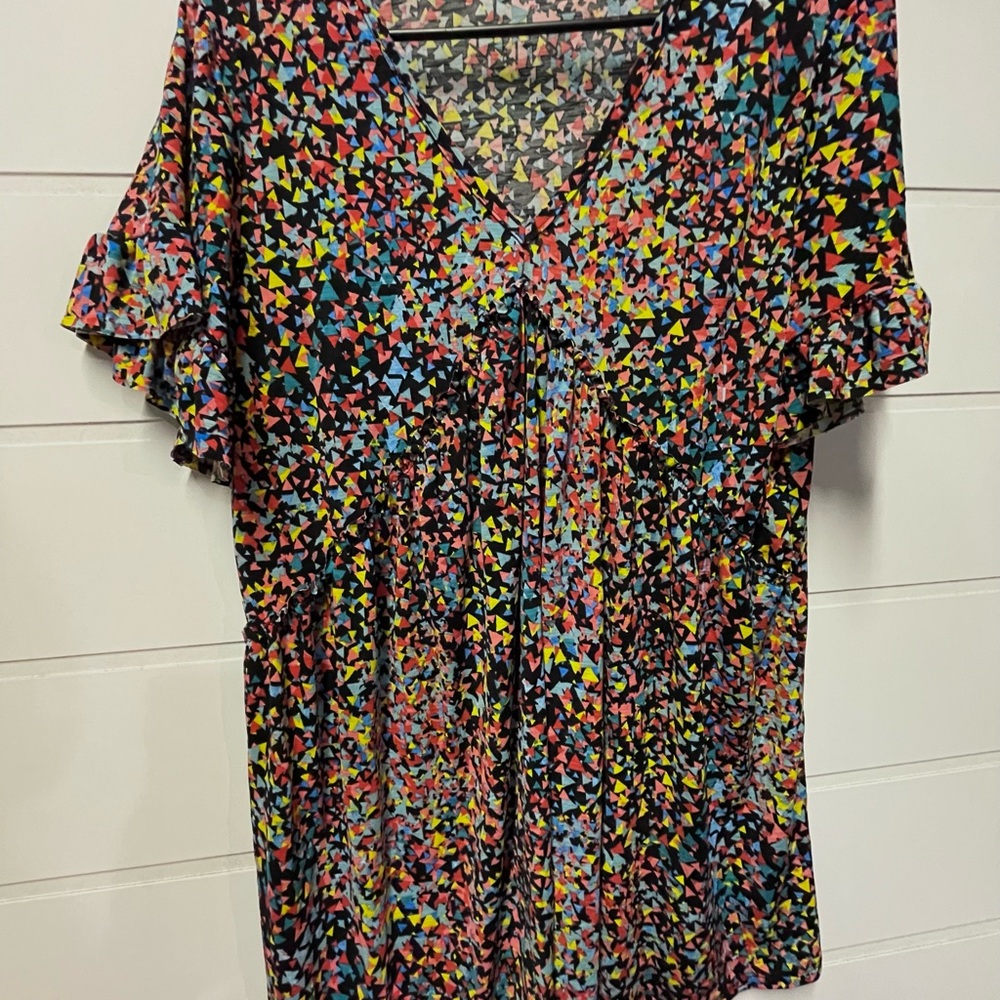 Multicolor Women's  summer dress with cap sleeves